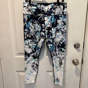 Athleta Blue and Black Leggings